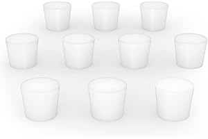 stonylab Silicon Rubber Stopper, White Tapered Lab Seal Silicone Stoppers Rubber Plugs (10-Pack, 7#)