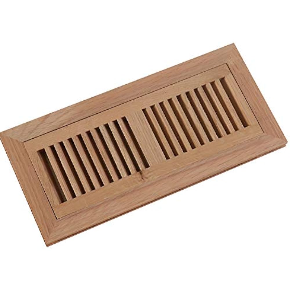 4 Registers Grilles & Vents X 12 Inch Red Oak Wood Flush Mount Floor
