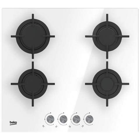 Piano Cottura A Gas 4 Fuochi Da 60 Cm In Cristallo Colore