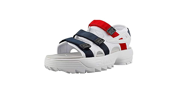 white fila sandals