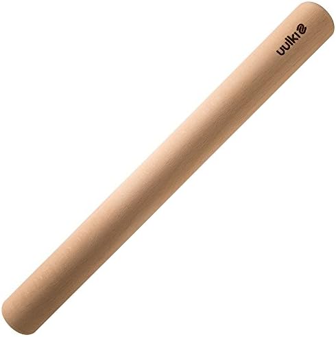 Uulki® Grand Rouleau à Pâtisserie Écologique en Bois 45 cm – Écologique en Hêtre Non Traité Artisanat traditionnel d'Europe (45 cm)