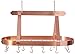 Oval Hanging Pot Rack with Grid & 16 Hooks