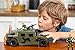 JOYIN 2 in 1 Friction Powered Military Vehicle Truck Car Set Including Humvee, Helicopter and Army Men Action Figures with Lights and Sounds / Sirens