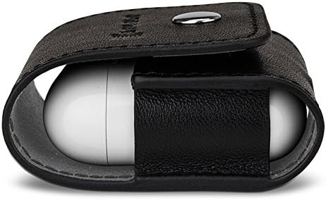 StilGut Case Made of Leather Compatible with Apple AirPods, Black Nappa - Image 4