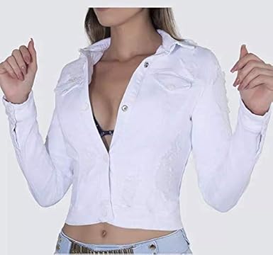 jaqueta jeans feminina pit bull