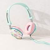 Ankit Pastel Mint Pink Floral Noise Isolating Headphones Apple Android Compatible Gifts For Her Over The Ear For Girls Headphones For Kids Earbuds For Running Gym Cool Travel Teens Bass