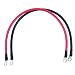 Battery Cables - LotFancy 4 AWG 24 Inch Power Inverter Cables with Terminals for Car Marine Solar ATV Lawn Mower Motorcycle, 3/8-Inch Lugs (Positive and Negative)
