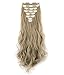 8Pcs 18 Clips 17-26 Inch Curly Straight Full Head Clip in on Hair Extensions Women Lady Hairpiece