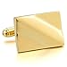 INBLUE Men's Rhodium Plated Cufflinks Gold Tone Square Shirt Wedding