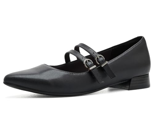 Clarks Women's Natalyn Jane Shoes, Black Leather, 8.5 Wide at Amazon