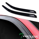 Topline Autopart Smoke Window Visors Deflector Vent Shade Guard 2 Pieces For 96-00 Honda Civic 2 Door Coupe / 3 Door Hatchback EK EK9
