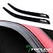 Topline Autopart Smoke Window Visors Deflector Vent Shade Guard 2 Pieces For 96-00 Honda Civic 2 Door Coupe / 3 Door Hatchback EK EK9