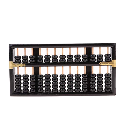 Baosity Kids Children Math Calculator Educational Wood Abacus Vintage Chinese Counting Frame Abacuses Calculator, Black