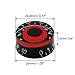 mxuteuk 4pcs Black and Red Electric Guitar Bass Top Hat Knobs Speed Volume Tone AMP Effect Pedal Control Knobs KNOB-S8