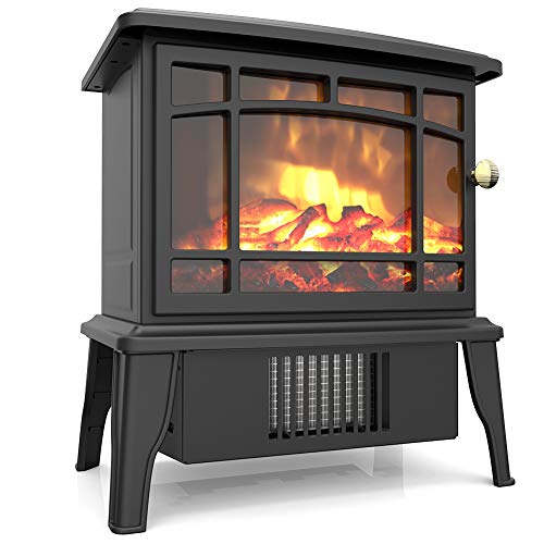 500w Small Desktop Fireplace Heater with 3D Realistic Flame Effect, Portable Electric Safe Heater for Indoor Use, Over-heat Protection, Decoration for Home Office, A Great Gift for Winter Festival - Thumbnail 7