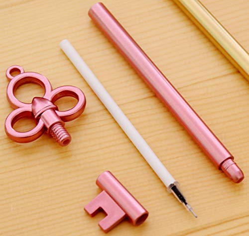 Maydahui 48PCS Retro Key Shape Roller Pen Black Gel Ink Creative Unique Fun Refills Pens for Kids Drawing Writing Stage Role Playing