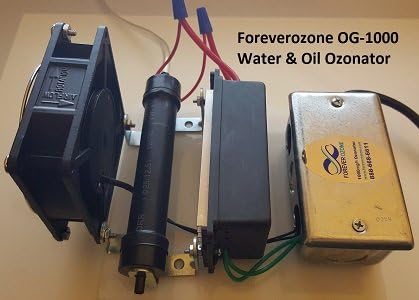 1g/h Water and Oil Ozonator / Glass Bubbler / Wireless On-Off