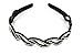 Girls' Bling Rhinestone Criss Cross Shape Headband Crystal Hairband Hairhoop,Pack of 2