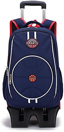 FEC Fashion School Bag Children Backpack Rolling Trolley Bags Six Wheels