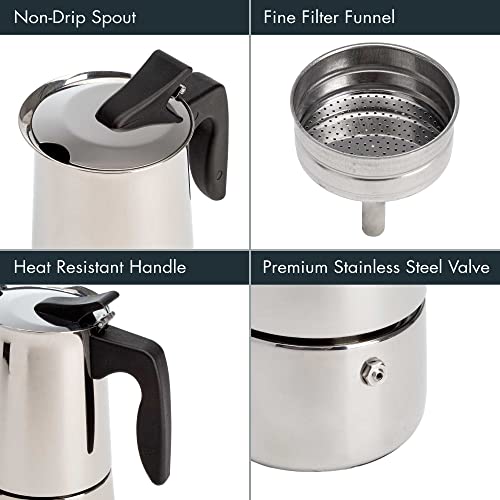 Primula Stainless Steel Stovetop Espresso Coffee Maker, 4Cup Pricepulse