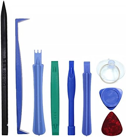 Fixinus 9 In 1 Professional Opening Pry Tool Repair Kit with Non-Abrasive Nylon Spudgers Plastic Pry Bar for iPhone Samsung Mobile Phone iPad Tablet Laptop Screen