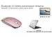 Rechargeable Wireless Mouse for MacBook pro Bluetooth Mouse for MacBook pro Air Laptop MacBook Mac Windows (Rose Gold)