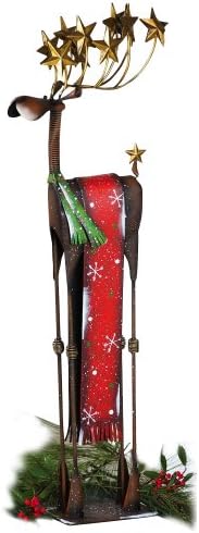 Snowfall Holiday Tall Reindeer Statue