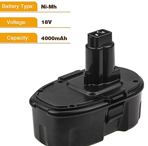 2PACK DC9098 Battery 4.0Ah Replacement for Dewalt 18 Volt Battery XRP DE9096 DE9098 DW9095 DW9096 DW9098 DE9503 DC9099 DE9039 DE9095 Compatible with 18V Cordless Power Tools