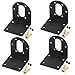 Keadic 4 Sets 37mm DC Geared Motor Mounting Bracket Holder with 6mm Hex Coupling and Set Screws