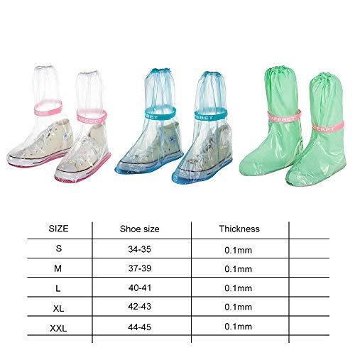 FOONEE Waterproof Rain Boot Shoe Cover Overshoes, Reusable Snow Shoe Covers & Binding with High Tube Overshoes for Men/Women/Children