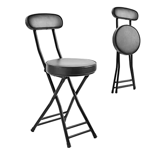 Photo 1 of H HOMEWINS Cushioned Padded Folding Stool,18.7-Inch Counter Height Bar Stool,Portable Folding Stool with Handle for Fishing Hiking Gardening Travel BBQ