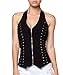 A.S Sexy Corset Stretchy Classic Slim Body Bustier Halter Lace Up Top-Black-Large