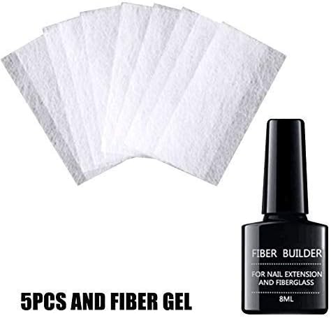 AMEOY❤ Professional Nail Extension Fiberglass Set Strong Adhesion Fake Nail Extensions Home Salon Manicure Tool for Girls Women (5PCS)