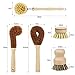 Yatuela Plant Based Cleaning Brush Set, 6 Piece for Vegetable, and Kitchen Dish Cleaning, Sisal & Coconut Fibers with Bamboo Handles, Zero Waste & Biodegradable Kitchen Brushes