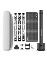 AUTOLOVER - Destornillador de precisión de litio WOWSTICK 1F+ 56 puntas, destornillador eléctrico, kit de herramientas de reparación recargable con carga USB, luz LED y esterilla magnética para la mayoría de dispositivos electrónicos