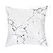 BLEUM CADE Marble Pillow Covers Throw Pillow Covers Cushion Covers Decorative Throw Pillow Case for Room Bedroom Sofa Chair Car, White, 18 x 18 Inch