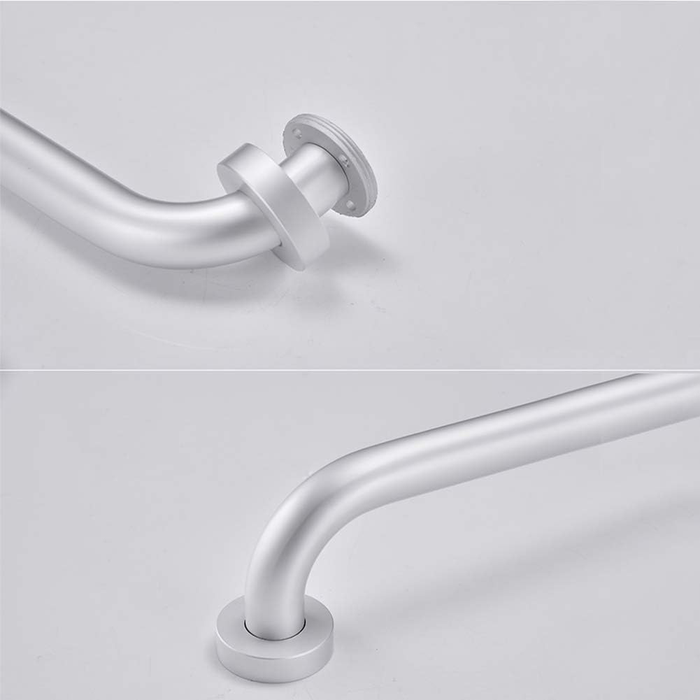 Space Aluminum Bathroom Shower Grab Bar Handle Handrails Hand Grips Safety Support Balance Bar for Elderly Bath Bathtub Toilet, 1 Inch Diameter, Matt Silver, 12 inch: Health & Personal Care