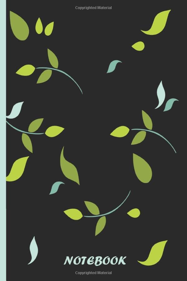 Olive Tree Black Notebook Journal: Unisex Simple Black Background Olive Tree Journal Notebook 120 Page Journal, 6x9 inch, 120 sheets / 120 Lined ... College Ruled paper, Soft Cover Paperback,