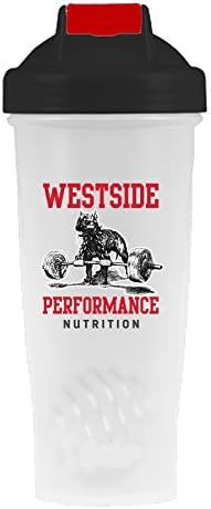 Westside Performance Nutrition #Conjugate Cyclone Shaker with Added Compartment - Great for Protein Shakes, Nutritional Supplements and Other Beverages - 16 fl. oz. (Clear Shaker)