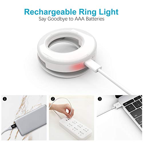 QIAYA Selfie Light Ring Lights LED Circle Light Cell Phone Laptop