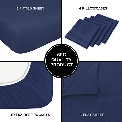 California King Size Sheet Set - 6 Piece Set - Hotel Luxury Bed Sheets - Extra Soft - Deep Pockets - - //medicalbooks.filipinodoctors.org