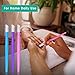 Alcoon 30 Pieces Rubber Nail Cuticle Pusher Tipped Plastic Handle Nail Art Tool Rubber Tipped Nail Cleaner (10 Pink, 10 Blue, 10 Purple)