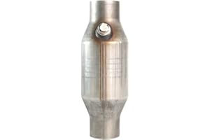 SleYuYir EPA 2.5" Inlet/Outlet Universal Catalytic Converter Stainless Steel & O2 Port
