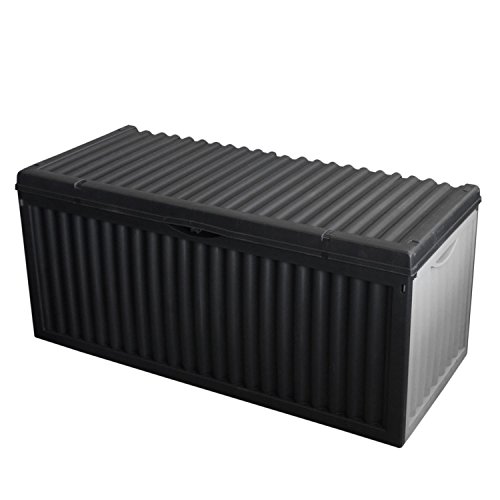 Auflagenbox Gartenbox Kunststoff / 350L / 120x52xH54cm Gartenbox Gartentruhe Kissenbox für Polsterauflagen Aufbewahrungsbox Aufbewahrungskiste Auflagentruhe Grau – Bild 3