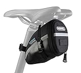Roswheel 13196 1.2L Capacity Bike Saddle Bag Bicycle Under Seat Pack Cycling Accessories Pouch, Blac