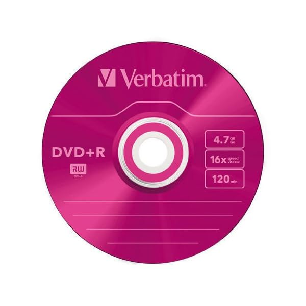 Verbatim DVD+R Advanced AZO 16x Speed Colour Surface 5er Pack Slim Case DVD-Rohlinge – Bild 8