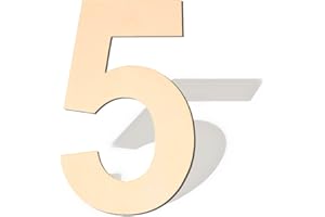 BIUWING 17 inch Large Wooden Numbers, Wood Number, Blank Wooden Number, Wooden Sign Board, Wooden Numbers for Crafts, DIY Projects, Birthday, Party, Wedding Decorations (Number 5)