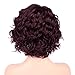 FAVE Short Curly Human Hair Wigs for Black Women 8 inches Bob Wigs Side Part Bob Wig Pixie Wigs 99J Color Short Human Hair Wig Natural Looking glueless wigs human hair pre plucked pre cut