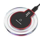 Wireless Charger, 5V Qi-Certified Ultra-Slim Wireless Charger Compatible iPhone Xs Max/XS/XR/X/8/8 Plus, Galaxy S9/S9+/S8/S8+/Note 8 (Black)