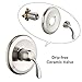 HOMELODY Shower Tub Kit, Tub and Shower Trim Kit (Valve Included) with 5-Spray Shower Head, Single-Handle Tub and Shower Faucet Set, Brushed Nickel